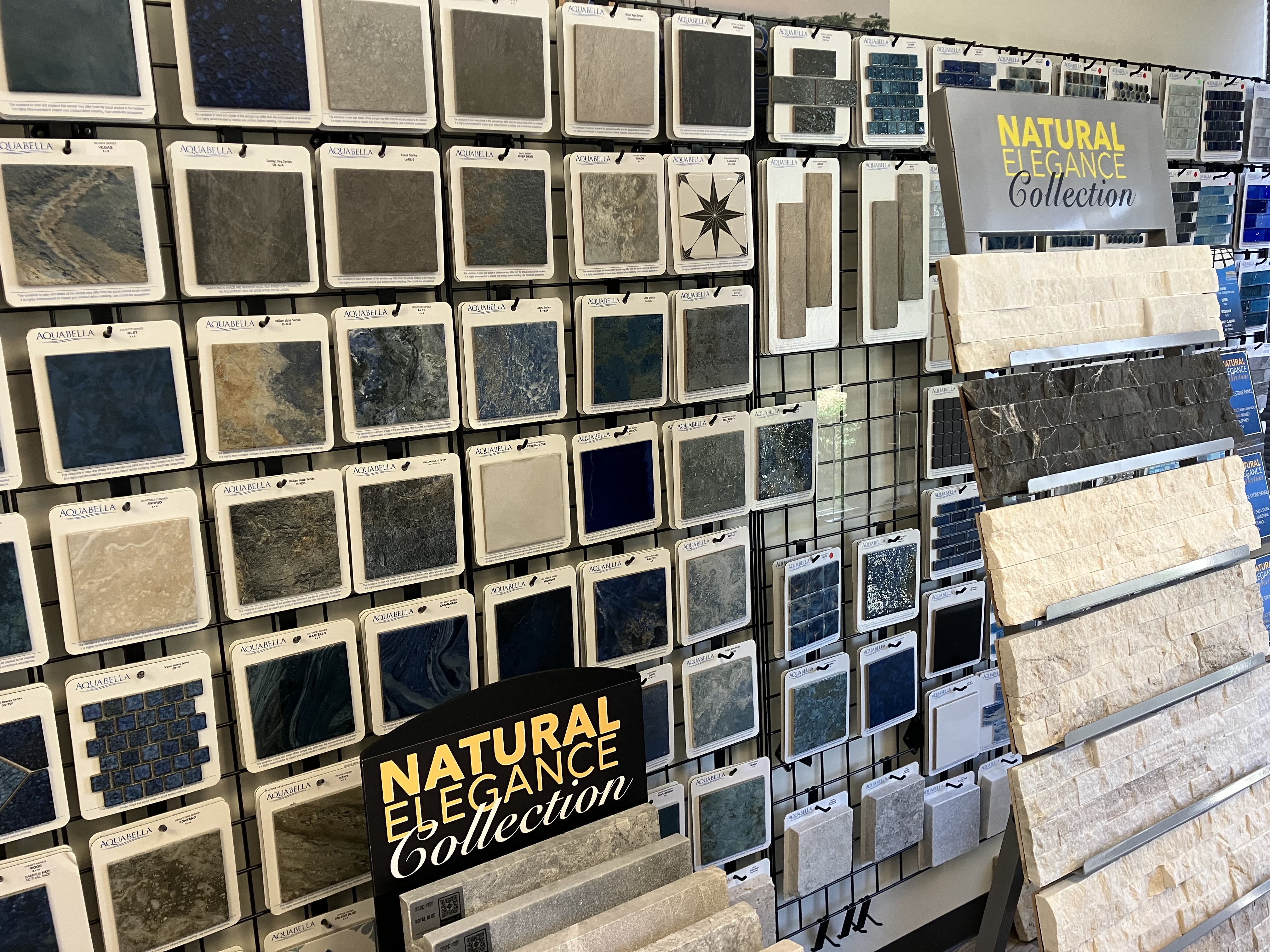 BBP showroom — finish samples